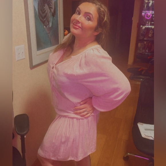 Ramy Brook Pink Long Sleeve Dress - Picture 2 of 10